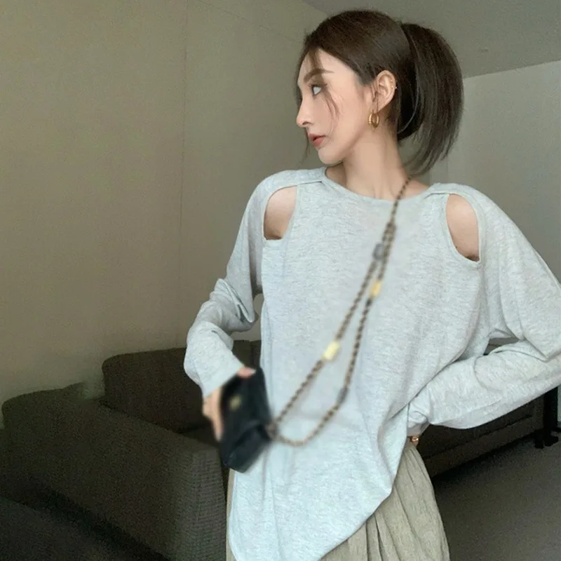 

Женские пуловеры большого размера с длинными рукавами и отверстиями на плечах