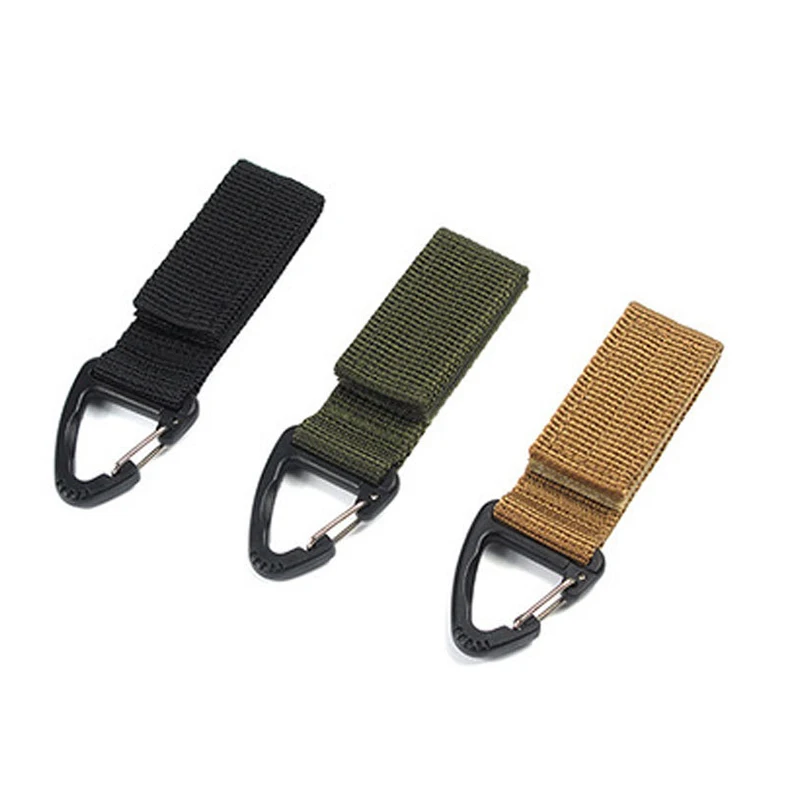 

Military Tactical Hanging Key Hook Clip Clamp Buckle Nylon Webbing Molle Belt Carabiner Outdoor Strap Climbing Accessories