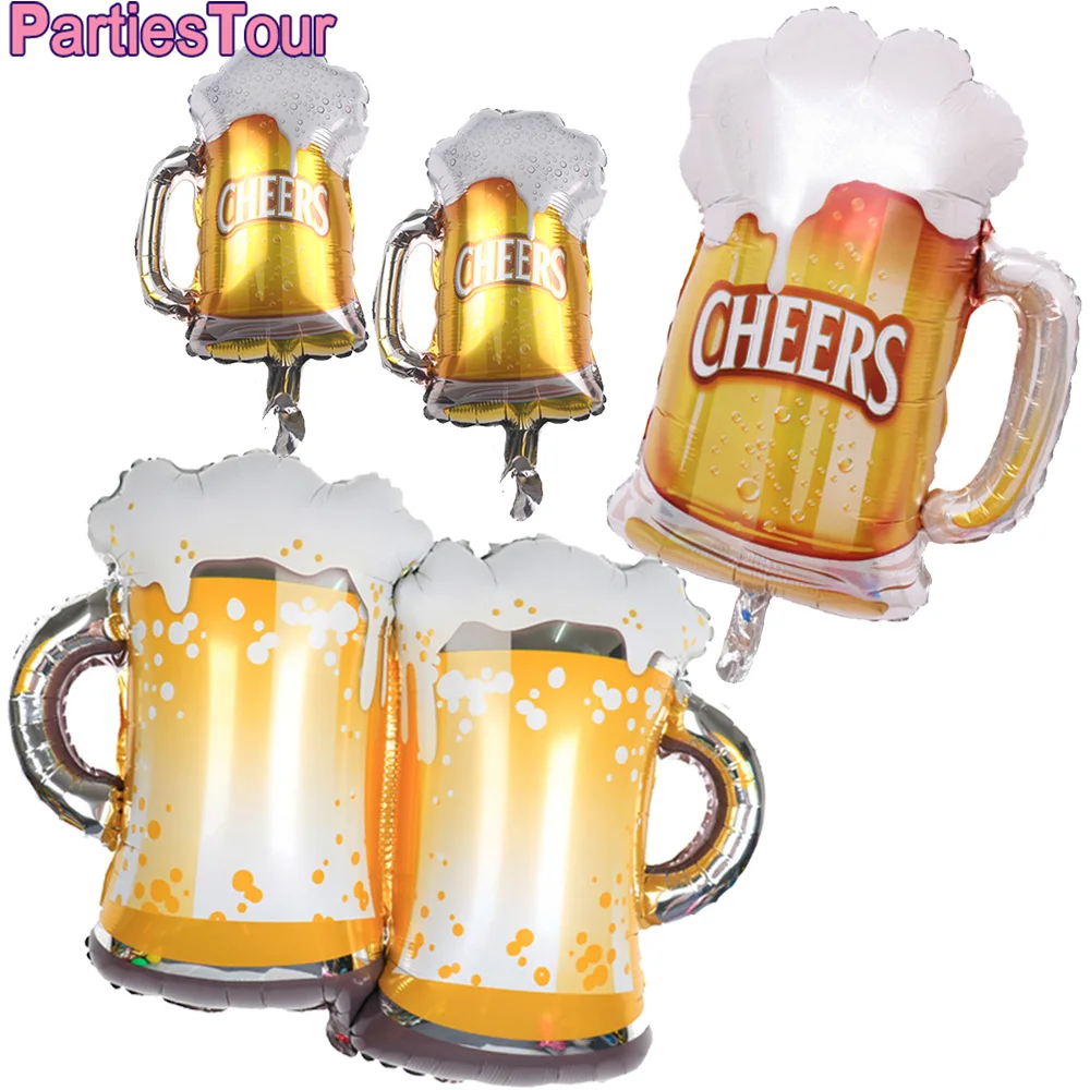 

6Pcs Beer Cup Balloons Beer Cup Helium Mylar Balloons Decor Fit for Summer Party Baby Shower Birthday Party Beer Festival Decor