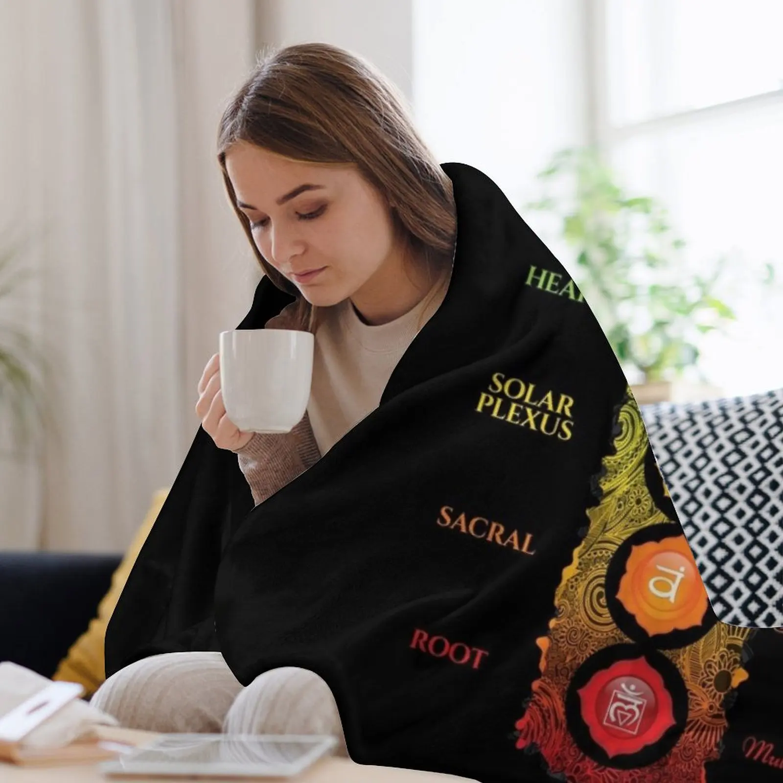 7 символов и названий чакр - 62 VTBBG Плед Пушистая среда Мягкие кровати Модные одеяла