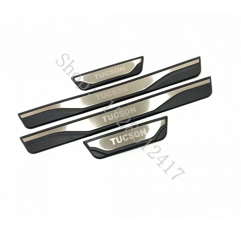 

Оригинальная Пластиковая Накладка на порог для Hyundai tucson 2015-2021, приветственная педаль, аксессуары для стайлинга автомобиля из нержавеющей стали