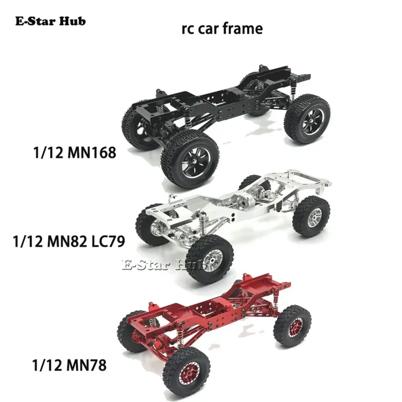 Фото Цельнометаллическая рама шасси RC CAR для 1/12 MN78 MN82 LC79 MN168 Комплект металлических деталей для обновления Радиоуправляемая модель Гусеничный автомобиль Грузовик Багги Трюги №1