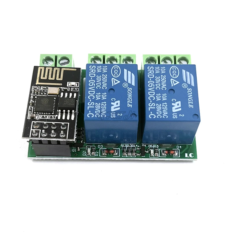 

ESP8266 ESP-01 ESP-01S Dual WIFI Relay Module DC5V