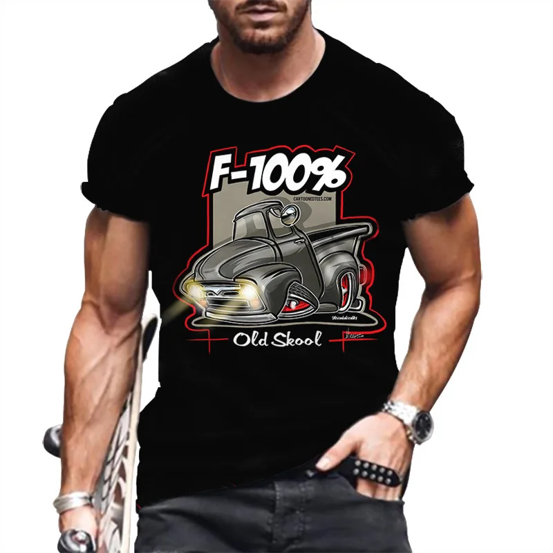 

T-Shirt Summer 2021 New Three-Dimensional Graphic T-Shirt Men's Fashion Casual Top Fun 3D printing O-Neck Tops Streetwear