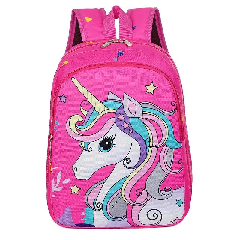 Children's Fashion Cartoon Lovely Unicorn Waterproof School Bag for Kindergarten Boys and Girls Children Leisure Nylon Backpacks