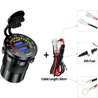 durable for car boat motorcycle truck 12v qc 3 0 led display fast charging power outlet car charger dual usb