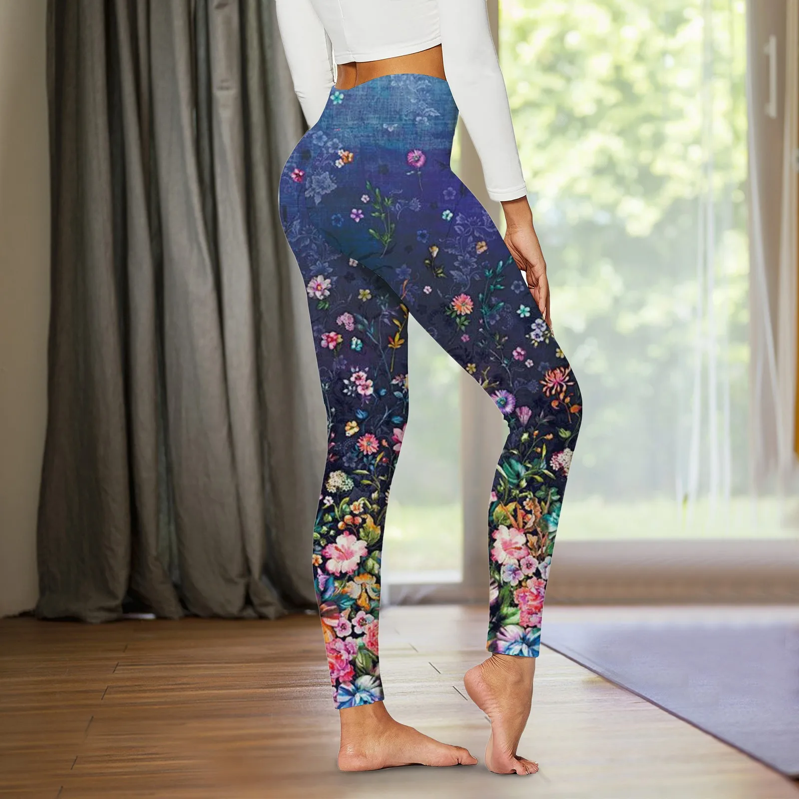 Бесшовные леггинсы с высокой талией женские спортивные эластичные стрейч