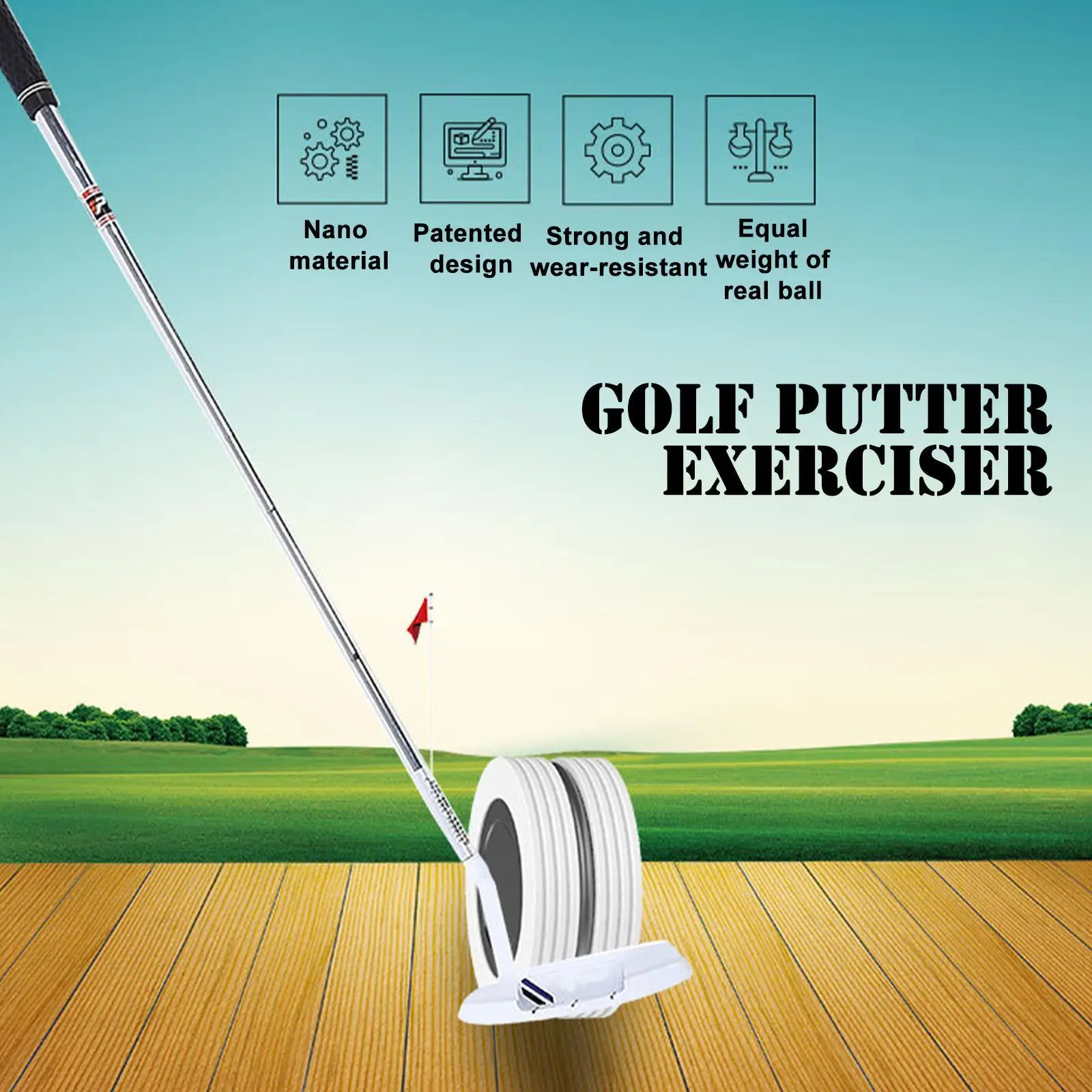 

Advanced Nano Wear Alloy Hard Flat Putting Practice Golf Balls Golf For Beginners Two Layer Ball Driving Range Ball Training Aid