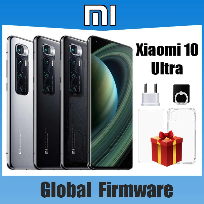 Original Xiaomi 10 Ultra 5G Cellphone Mi Smarphone Qualcomm Snapdragon 865 48 MP Camera 4500mAh Battery MIUI 12 Gloabl Rom