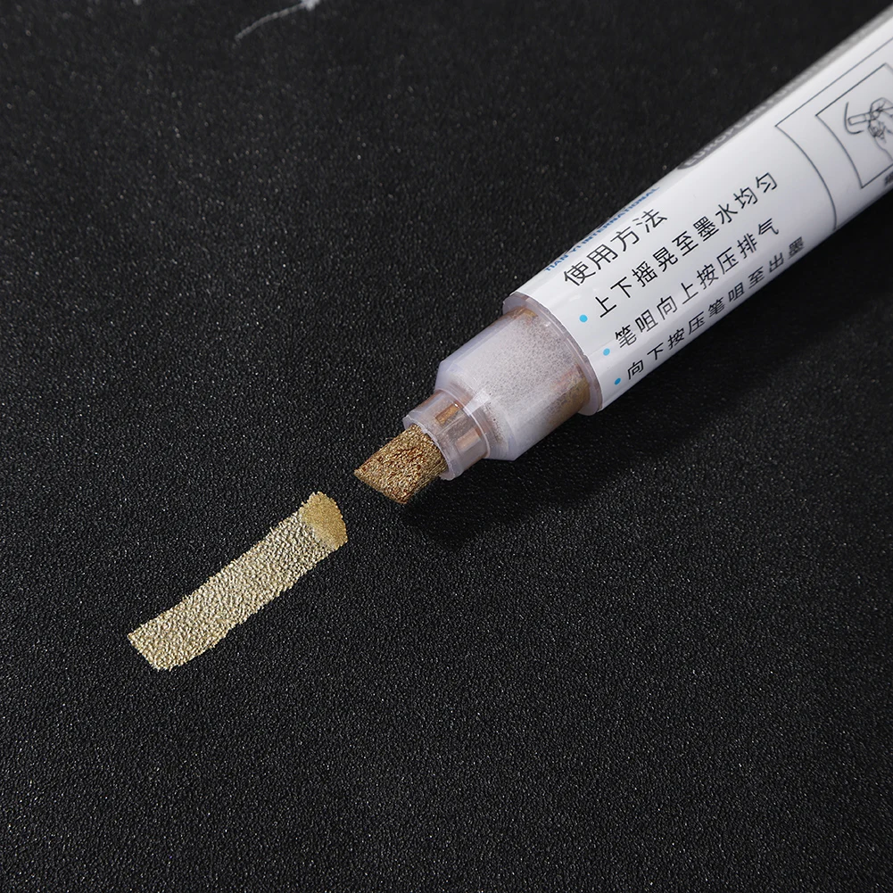 

Gold Marker Pens DIY Gold Mirror Painting Marker Pens Metallic Craftwork Art Mirror Craftwork Pen Art Supplies for Painting New
