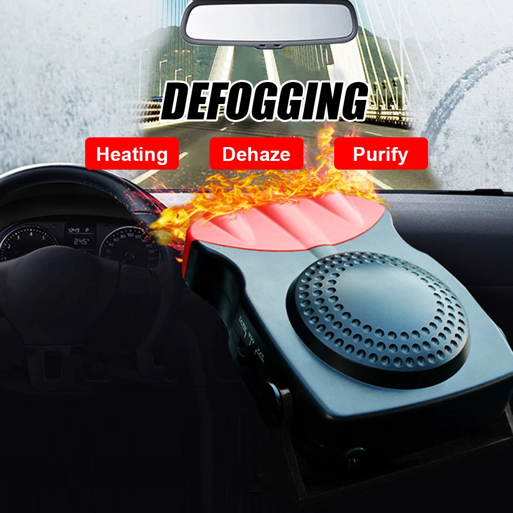 

Universal 150W Car Heater 12V Electric Cooling Heating Fan Windshield Defrosting Defogging Fan 180 Degree Rotating Accessories
