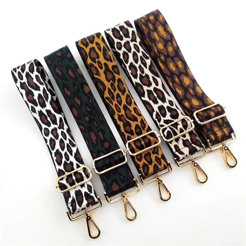 

2022 New Adjustable Bag Belt Leopard Print Strap Handbag Belt 5CM DIY Shoulder Bag Strap Replacement Belt Part Accessories Bag