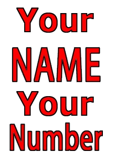 

custom name and number is $3