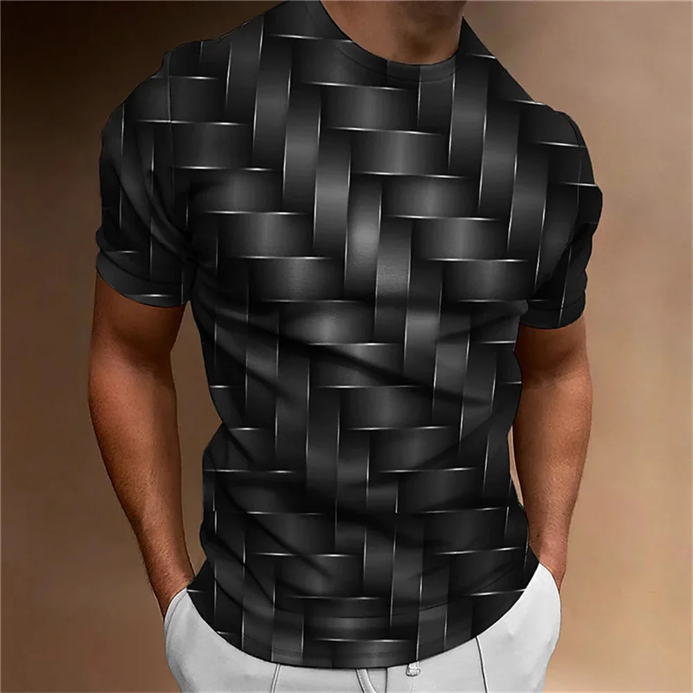 

Men's 3D Printed Simple T-shirt, Casual Daily Wear, Summer Loose Fitting, Oversized, Retro, Round Neck Short Sleeved Top 2023