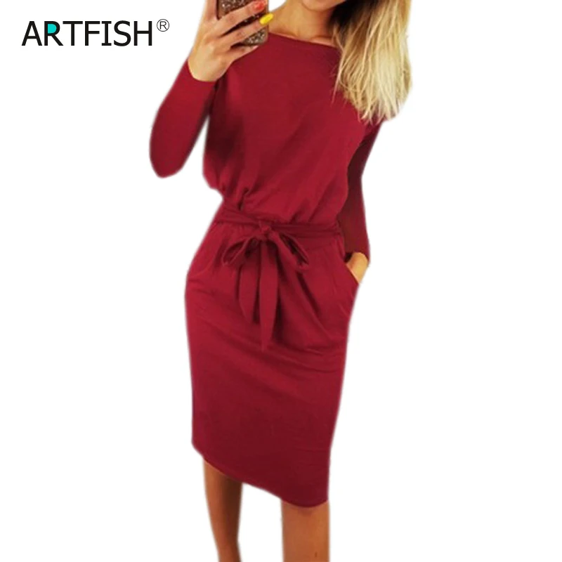 

2022 Women Winter Dress Solid Long Sleeve Knee-Length Autumn Casual Dresses Sexy Bandage Bodycon Dress Robe Femme GV918