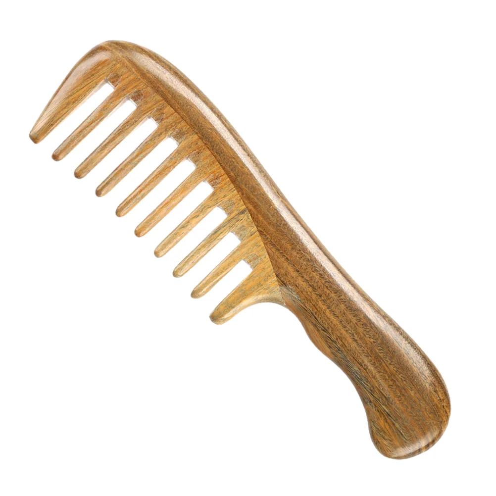 Curly Hair Comb Wood Styling Comb Sandalwood Wide Tooth Comb Coarse Tooth Comb Teasing Combs Women