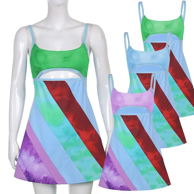 Женское летнее мини-платье suddenly 30 зеленое платье с лямкой на шее для косплея