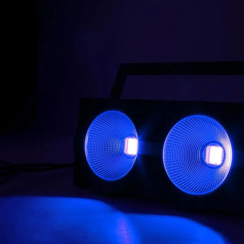 Фото Светодиодный прожектор COB 200 Вт с двумя источниками света RGBWA+UV 6-в-1 DMX для сцены, дискотек, церквей, свадеб и концертов №4