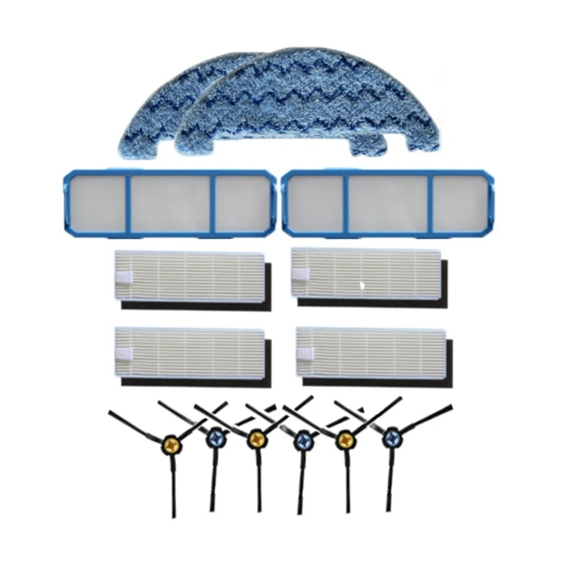 

Vacuum Cleaner Parts HEPA Filter Primary Filter Side Brush Mop Cloths For ILIFE A7 A9S Accessories Kit