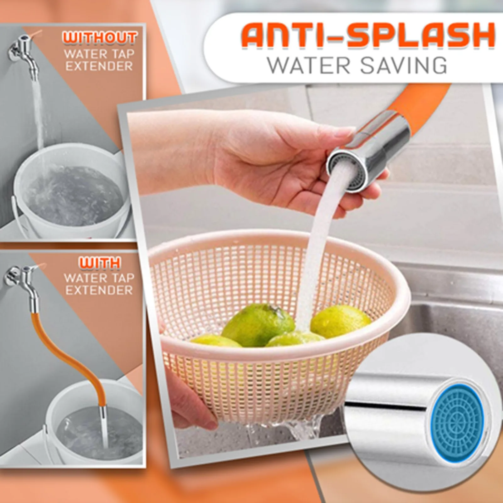 Удлинитель-трубка для кухонного смесителя с защитой от брызг |