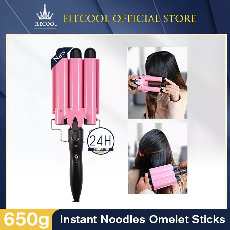 

NEW2023 Hair Curling Iron Ceramic Professional Triple Barrel Hair Curler Egg Roll Hair Styling Tools Hair Styler Wand Curler Iro