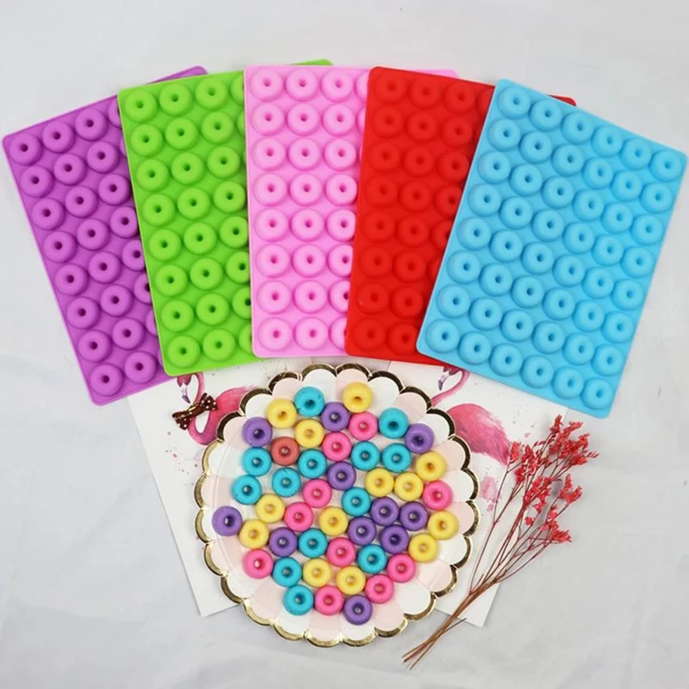 

48 Even Donut Mold Silicone Molds For Pastry Non-Stick Donut Baking Pan Decoration Tools Tray Biscuit Bagels Muffins Maker