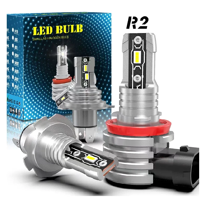 H11 H8 H9 светодиодный лампы для фар 10000 лм 1:1 Размер дизайнерские фары наборы для преобразования 55 Вт 6500K быстрая установка Галогенная замена