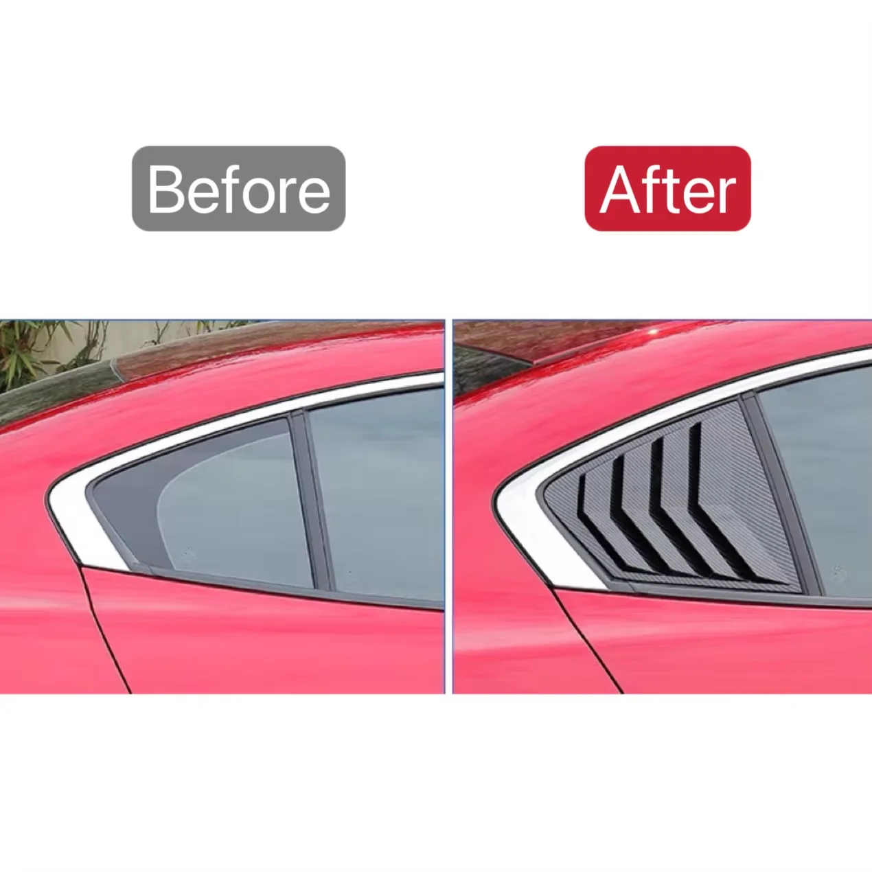 Для Mazda 3 Axela Sedan 2020 2021 2022 Автомобильная задняя жалюзи боковая крышка наклейка