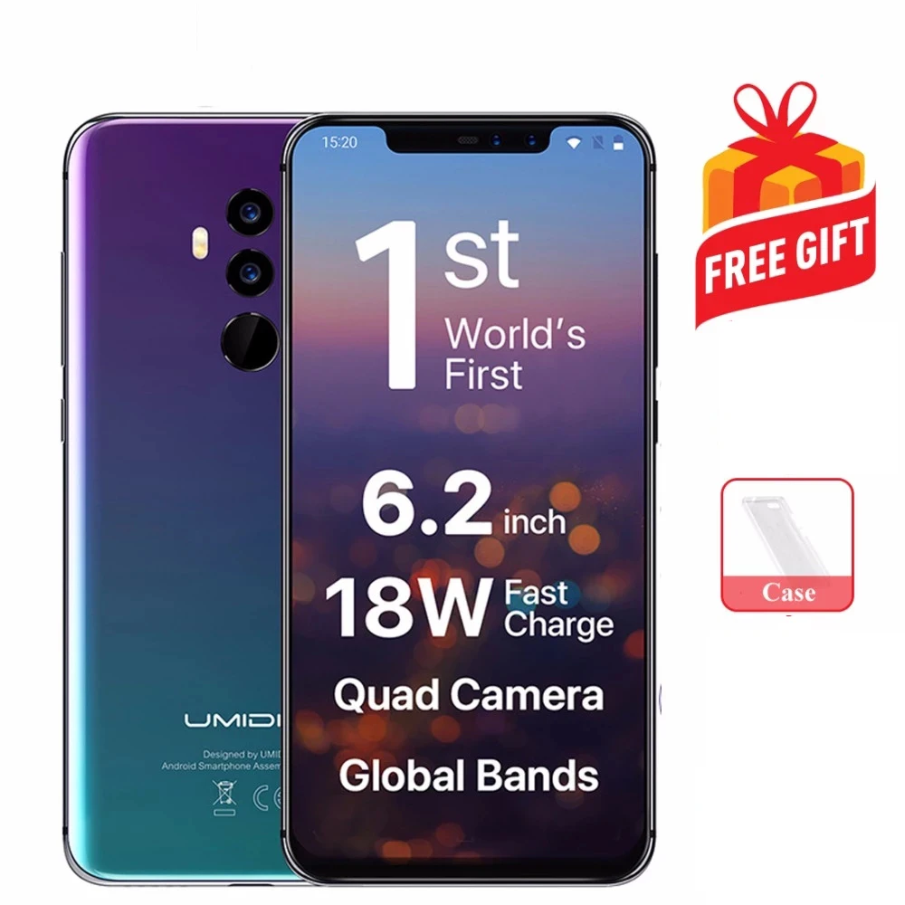 UMIDIGI Z2 глобальная версия 6 2 "FHD + полноэкранный мобильный телефон Helio P23 Octa Core 4 Гб