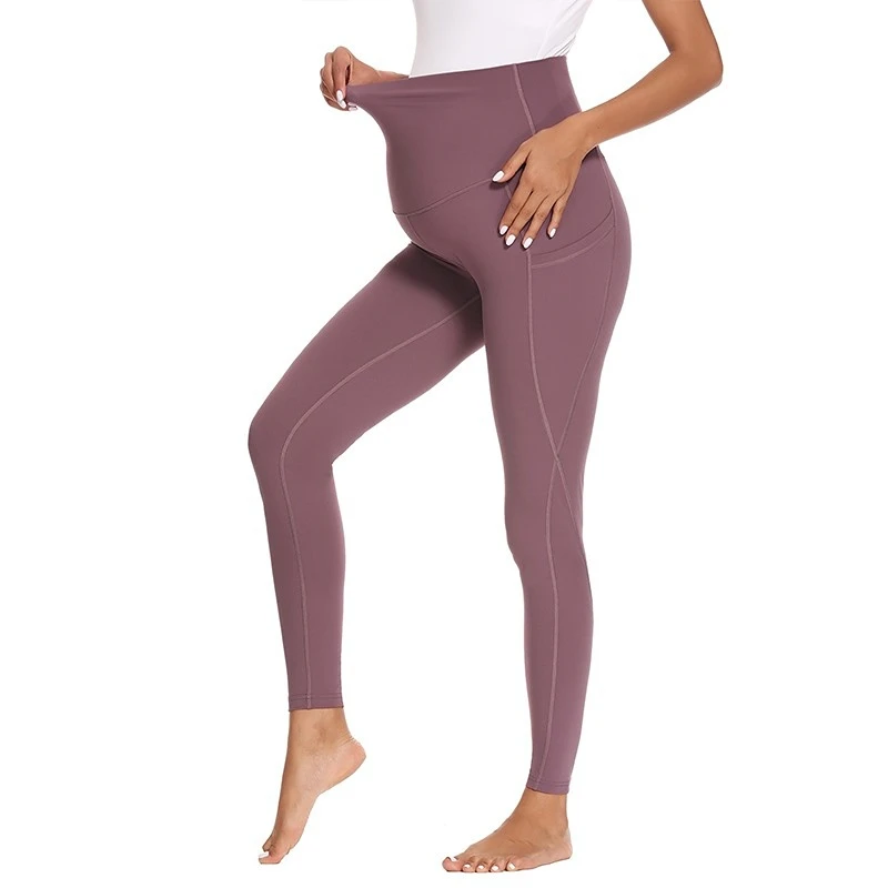 

Pregnancy Mama Clothing Womens Maternity Yoga Pants for Women with Pockets High Waisted Workout Pants for Women Leggings