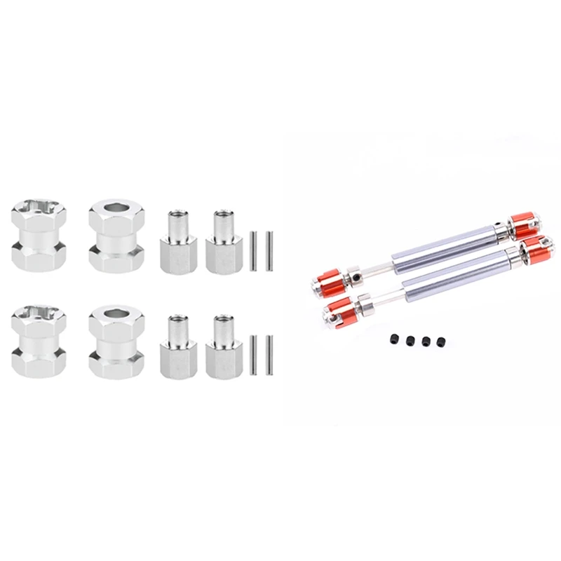 

2Pcs Front Rear Drive Shaft Drive Axle With RC Car Metal 12Mm Wheel Hex Hub 15Mm Extension Coupler