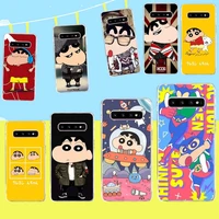 anime cartoon crayon shin chan phone case for samsung s9 plus s5 s6 s7 edge s8 s10 plus