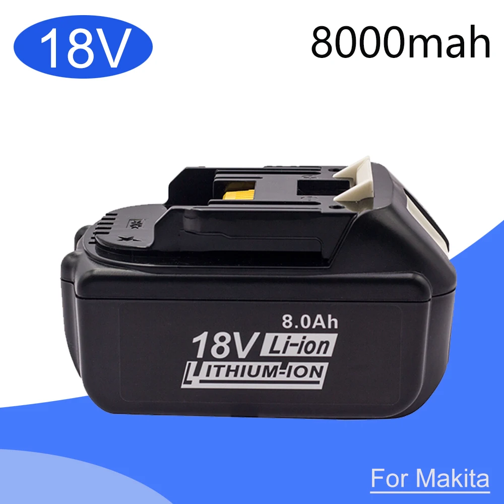 

For Makita 18V 8000mAh Rechargeable Power Tools Battery with LED Li-ion Replacement LXT BL1860B BL1860 BL1850+3A Charger