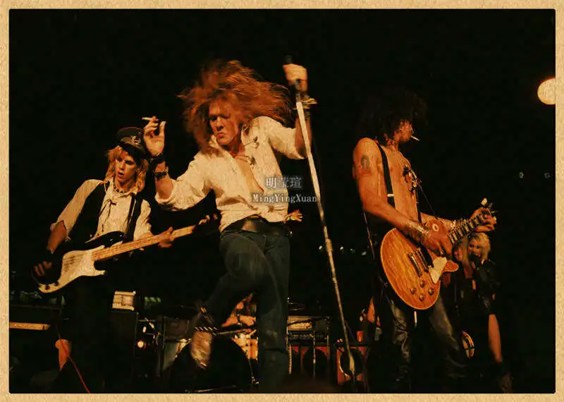 Guns N Roses Rock Music Posters винтажный плакат на стену Sticker Home Decor крафт-бумага постер для