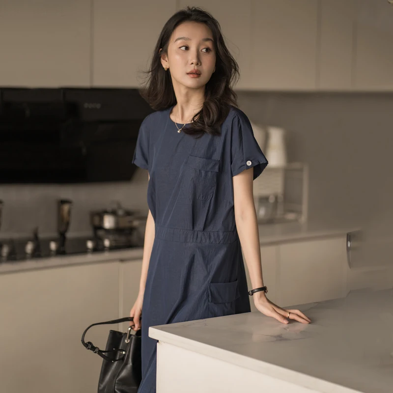 Новинка Лето 2024 женская одежда в Корейском стиле обтягивающая талию с коротким