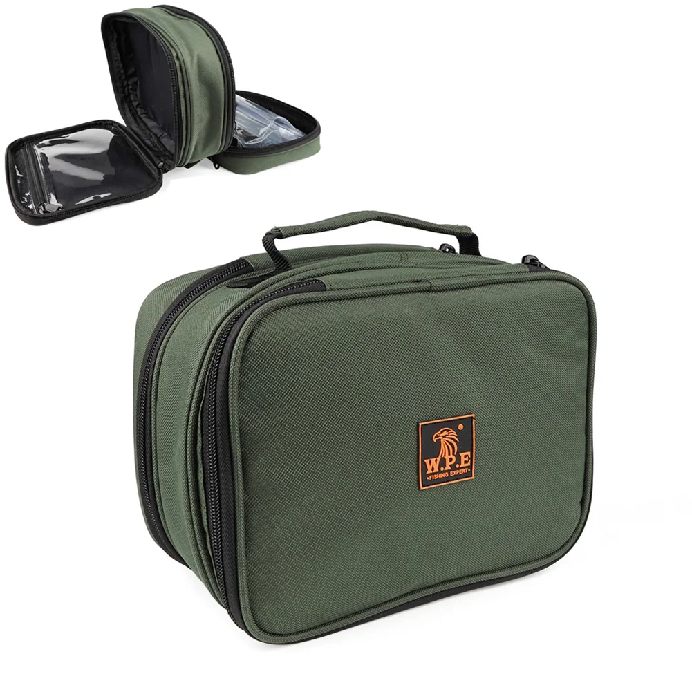 

Fishing Tackle Bag Reel Lure Storage Carrying Case Handbag Reel Bags With Handle Durable Outdoor Tackle Bags Fishing Accessories