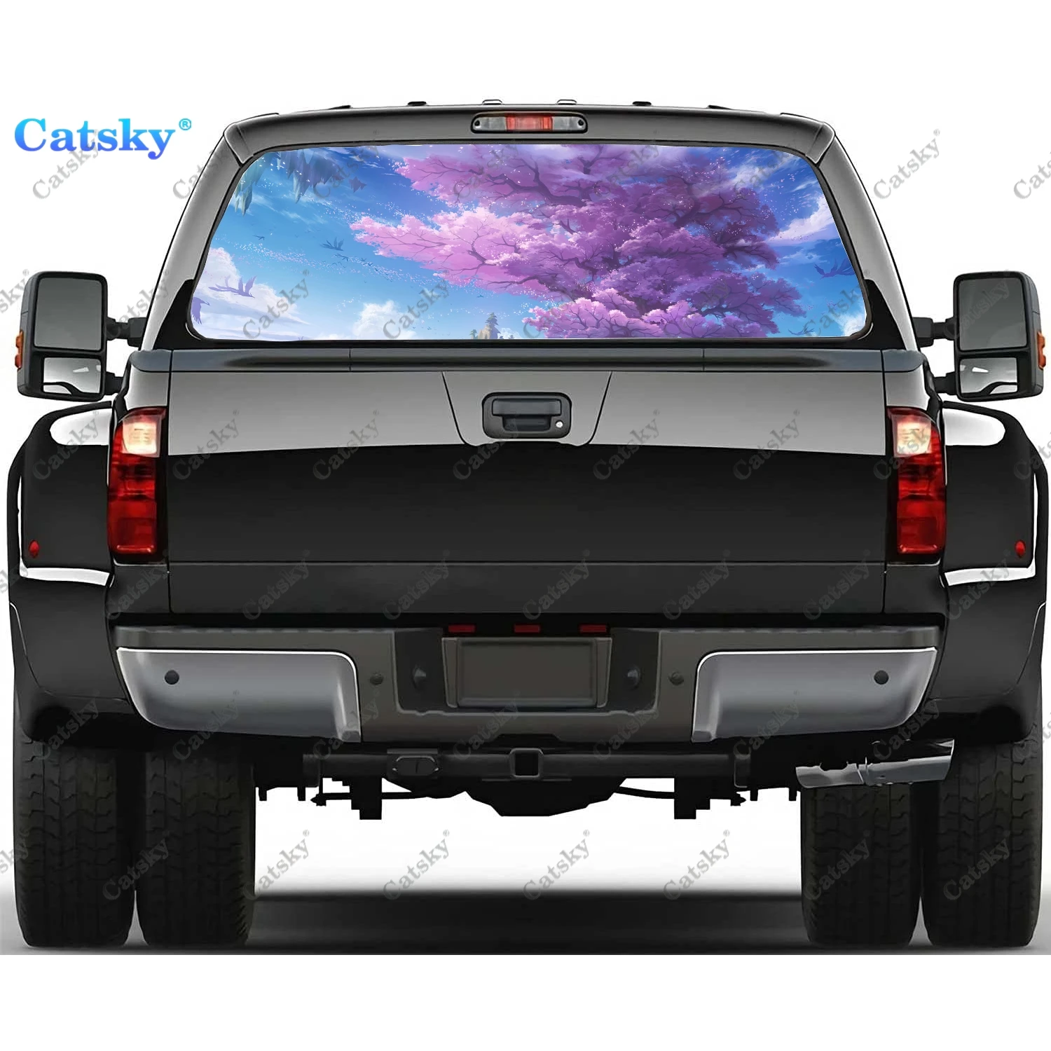 

anime sakura Window Decal Sticker Graphic PVC Decorative Truck Sticker Perforated Vinyl Universal Sticker
