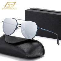 simprect vintage pilot polarized sunglasses for men 2022 luxury brand designer uv400 high quality fashion driving sun glasses