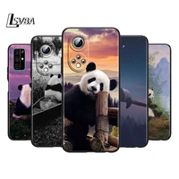 cute animal panda silicone cover for honor 60 50 se 30 30i 20 20s 20e 9s 9a 9c 30s 7c pro lite black phone case coque