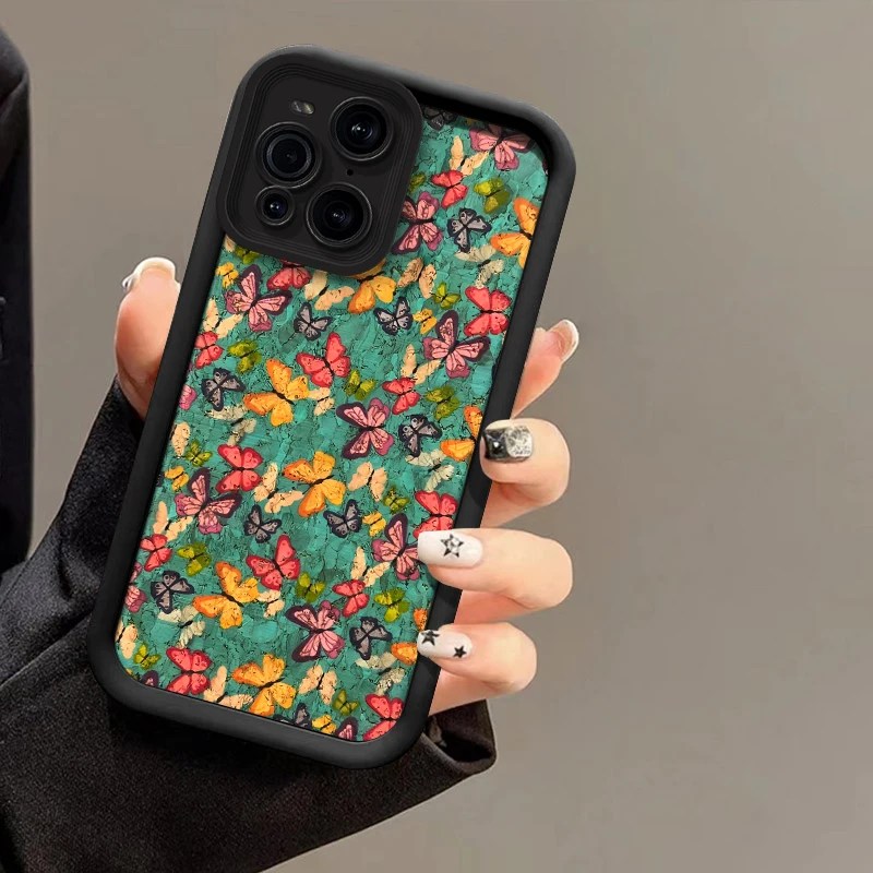 Чехол с рисунком бабочки для OPPO F9 F19 F21 F23 R11 R15 R17 Pro K9 силиконовый противоударный
