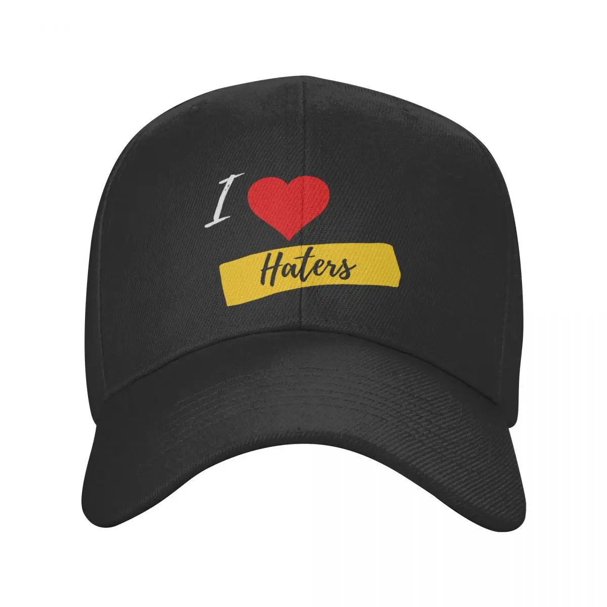 

Бейсболка унисекс с надписью «I LOVE HATERS»