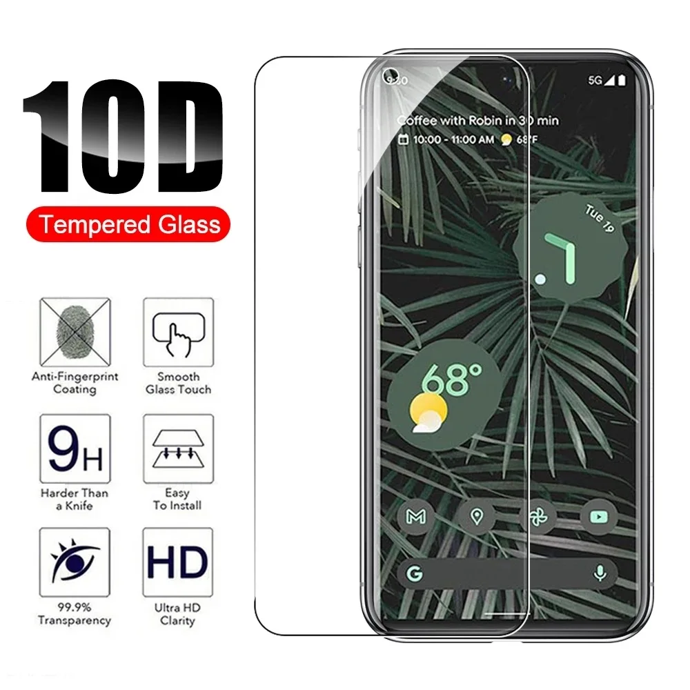 Фото Защитное стекло для Google Pixel 3 5 3A 6 полное покрытие, Защита экрана для Pixel 6A 7 4 XL 4A 5A, закаленное стекло №1