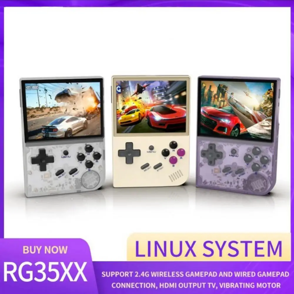 

2023 новая портативная игровая мини-консоль RG35XX в стиле ретро с операционной системой Linux, 3,5 дюйма, IPS-экран 640*480, игровой плеер, детские подарк...