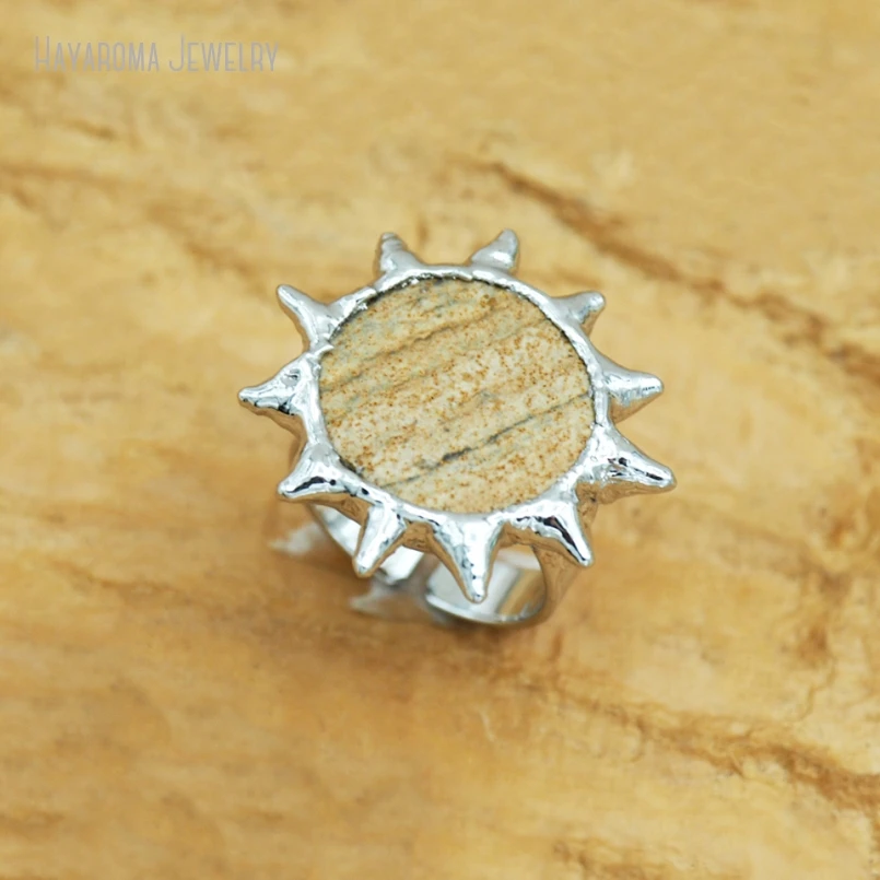 2шт полудрагоценный камень изображение яшмы бриллиант Y2k оптовая продажа