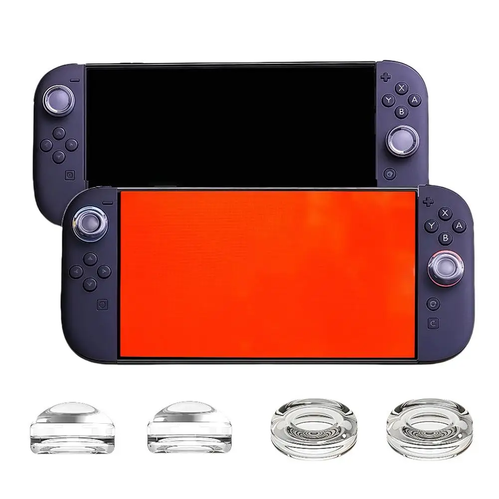 Фото Силиконовые накладки на джойстики для игровой консоли Switch 2, прозрачные, нескользящие, для NS Switch2 №3