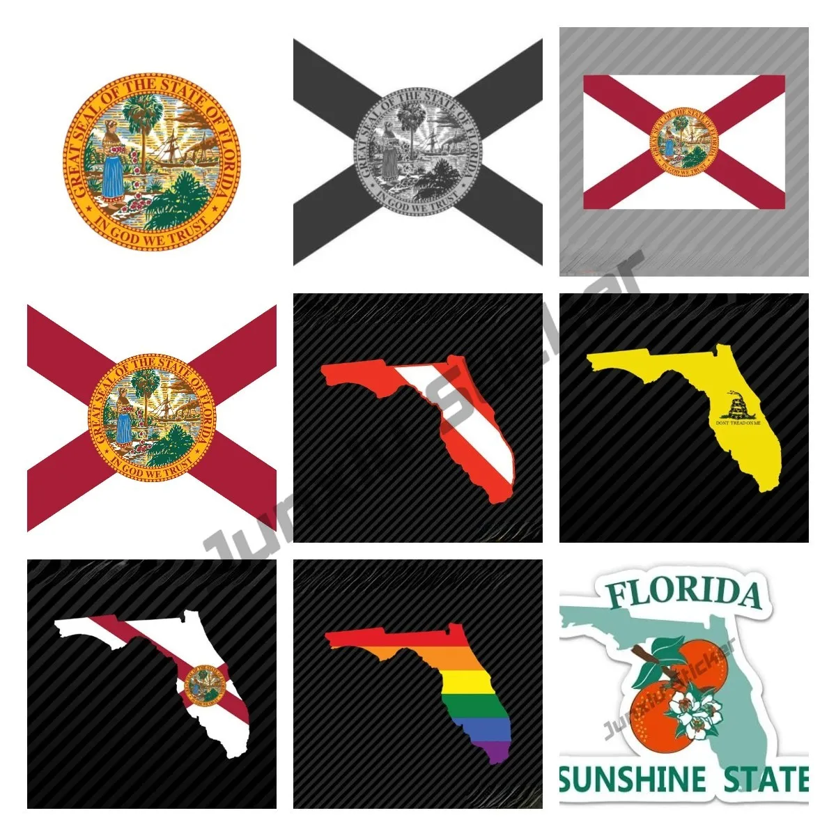 

Самоклеящаяся виниловая наклейка с изображением штата Флориды