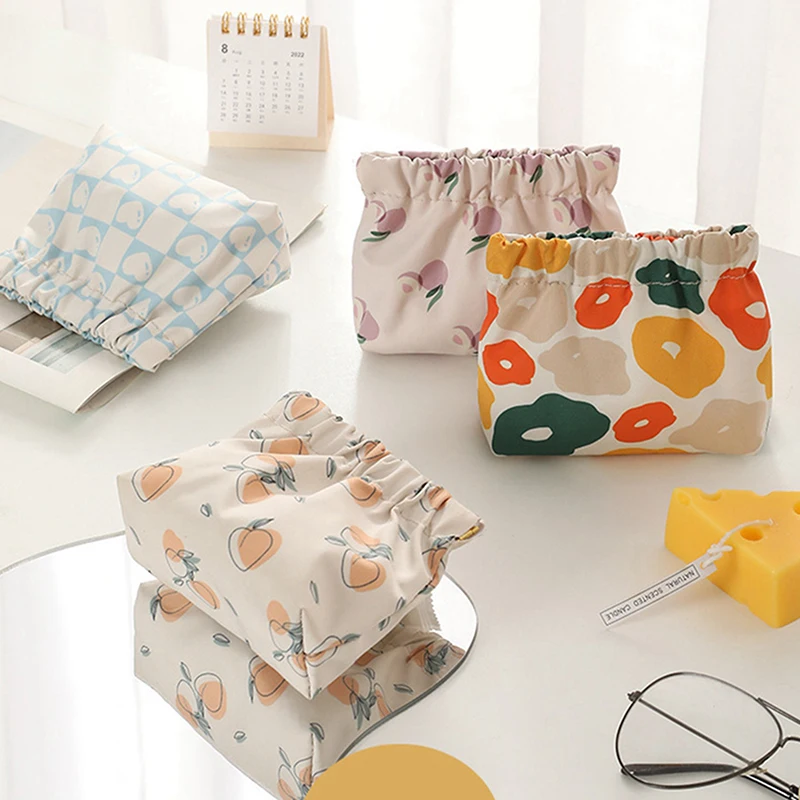 

Косметичка Ins для монет и проводов, сумка, Портативная сумка для хранения наушников, карт, помад, органайзер с автоматическим закрытием, доро...