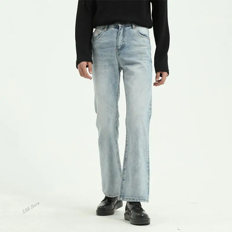 DIMI Men's Wea High Street Hip Hop Casual Flare Jeans Pant Male Japan Korea Vintage Denim Trousers Pants Spring New
