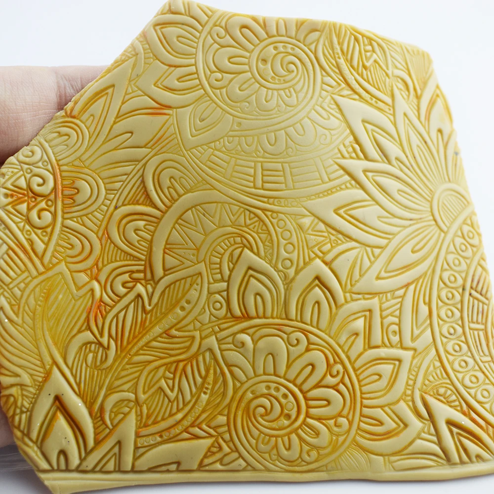 Листы для штампов из полимерной глины мандала ракушка волна искусство рисунок