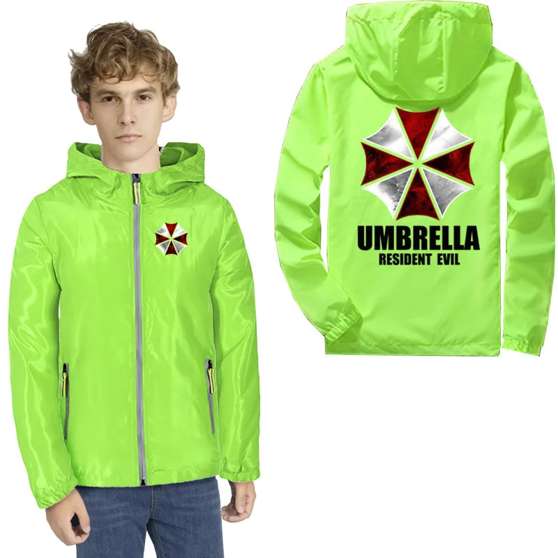 Мужская Корейская одежда Umbrella Corporation bioаз тонкие Светоотражающие кожаные парки